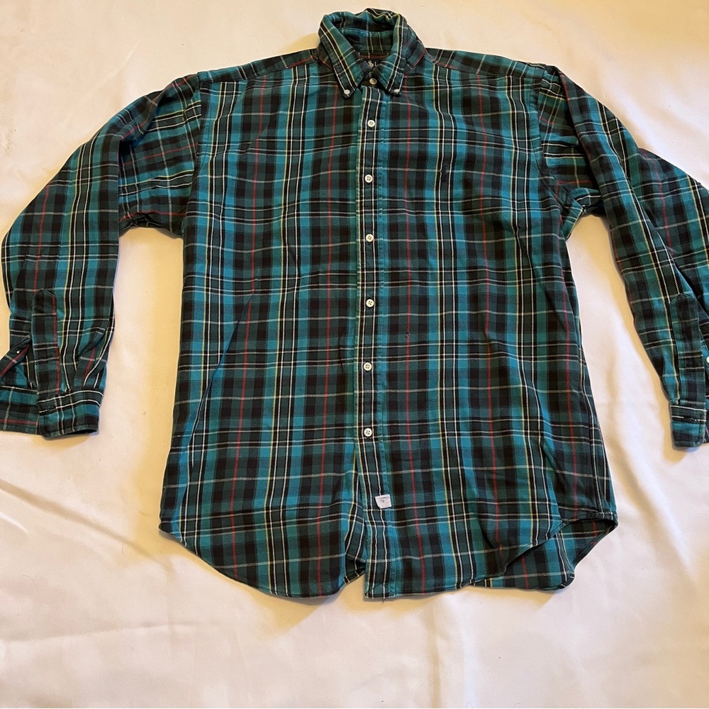 Ralph Lauren Men's Blue and Black Plaid Shirt